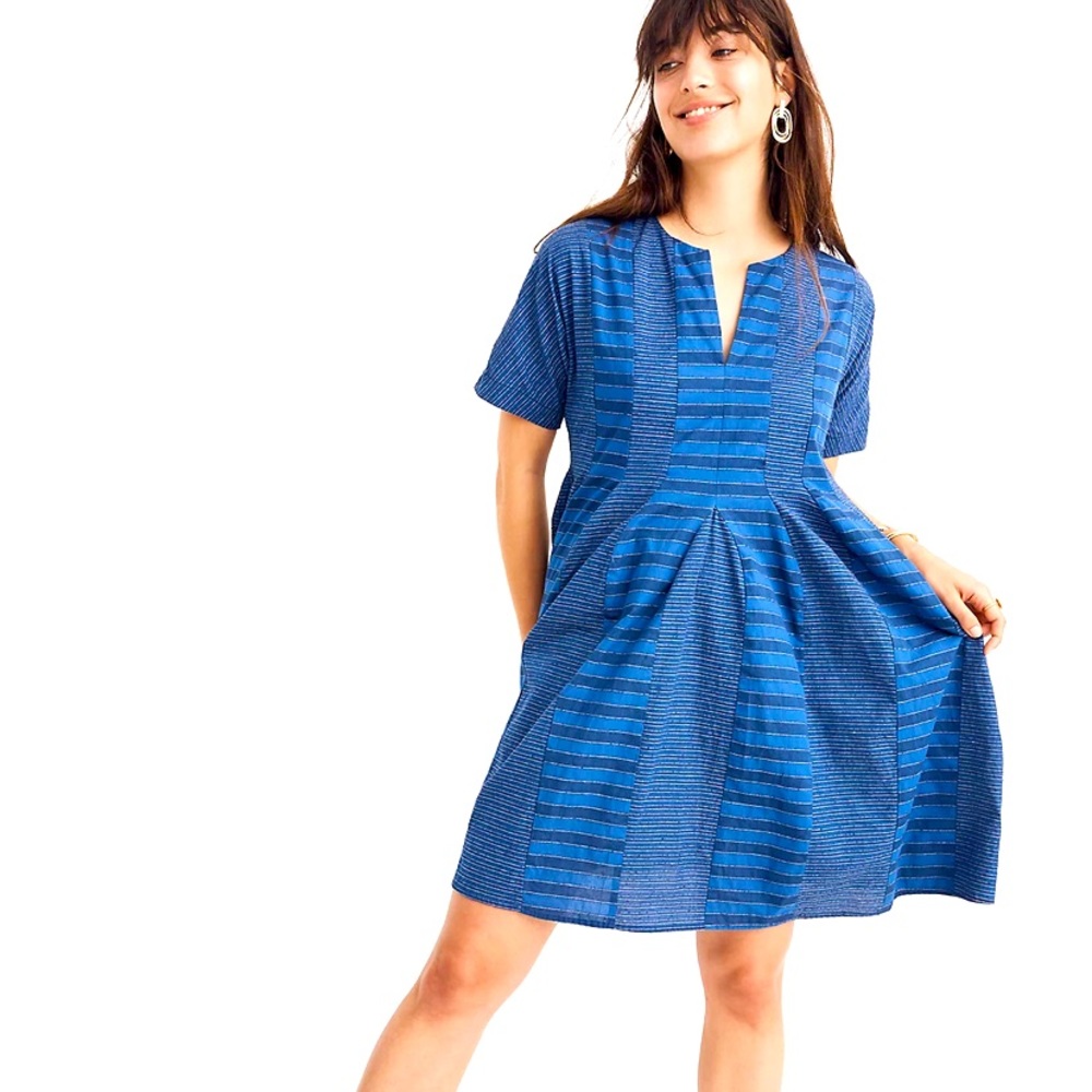 NWT - Madewell Caron Callahan™ Ares denim blue stripe Dress